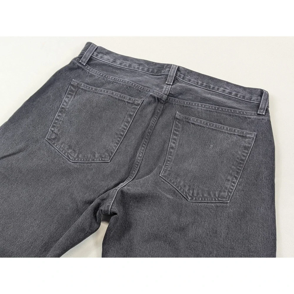 Agolde High Rise Stovepipe Jeans Womens 33 Black‎ Straight Leg 34x31 Designer